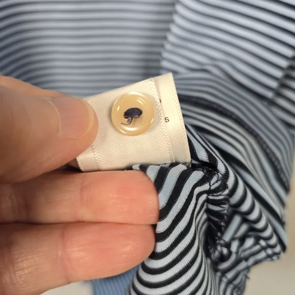 NWOT Peter Millar Summer Comfort Navy & Light Blue Striped Polo Shirt Size XL - Picture 10 of 11